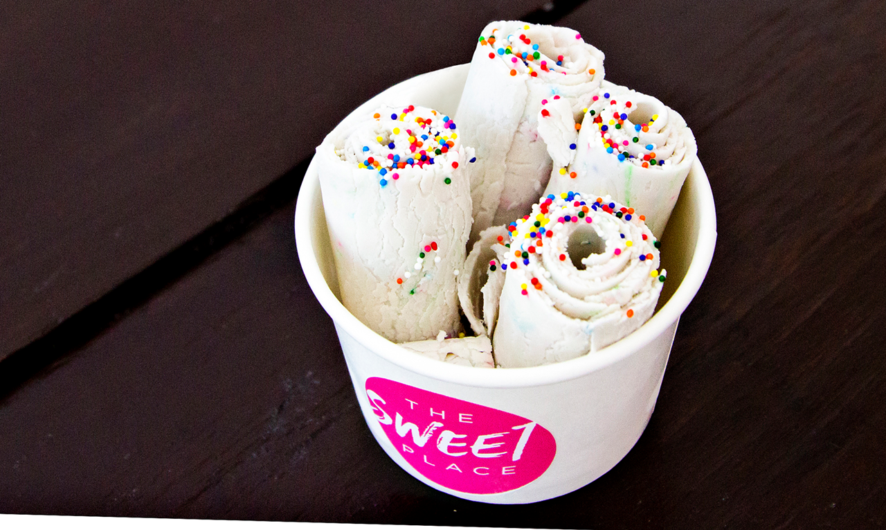 Rolled ice cream from The Sweet Place