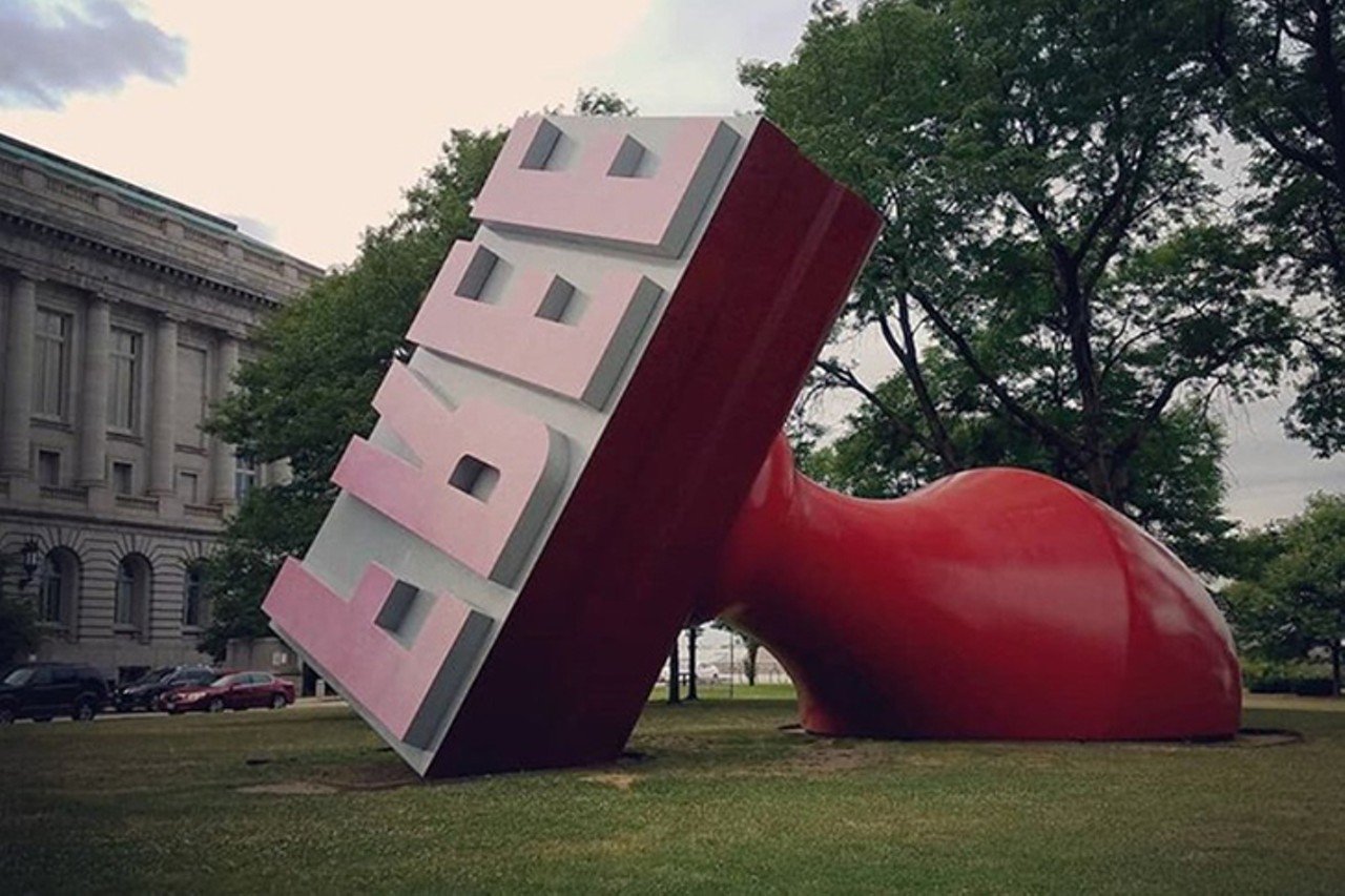 World&#146;s Largest Rubber Stamp
E. 9th St. and Lakeside Ave., Cleveland
If your road trip takes you to Cleveland, it will be very hard to miss this giant rubber stamp in Willard Park next to City Hall. The stamp marks the word &#147;free,&#148; to honor civil war soldiers and the end of slavery.
Photo via goingwrong/Instagram