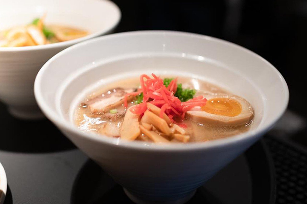 Ramen from Zundo Ramen & Donburi 
220 W. 12th St., Over-the-Rhine
Slurp-worthy bowls make Zundo the go-to for ramen in Over-the-Rhine. The restaurant, which opened in fall of 2018, offers traditional 14-hour broth, along with flavor-amping ingredients like pork belly and soft-boiled egg with custardy yolk. The traditional Tonkotsu Ramen is delicious, but so is their vegetarian version, with bamboo shoots, lotus root and green onions.