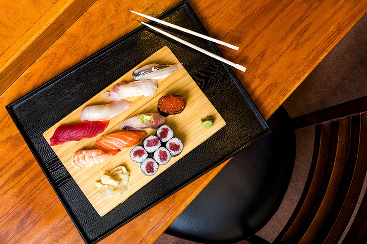 Ando Japanese Restaurant and Sushi Bar
5889 Pfeiffer Road, Blue Ash
Sushi might be everywhere now, but chef Ken Ando knows how to do it right. The dining room includes a 10-seat sushi bar, which is the perfect place to watch Ando work his magic on the freshest of fish, sourced directly from Japan and Taiwan.
Photo: Hailey Bollinger