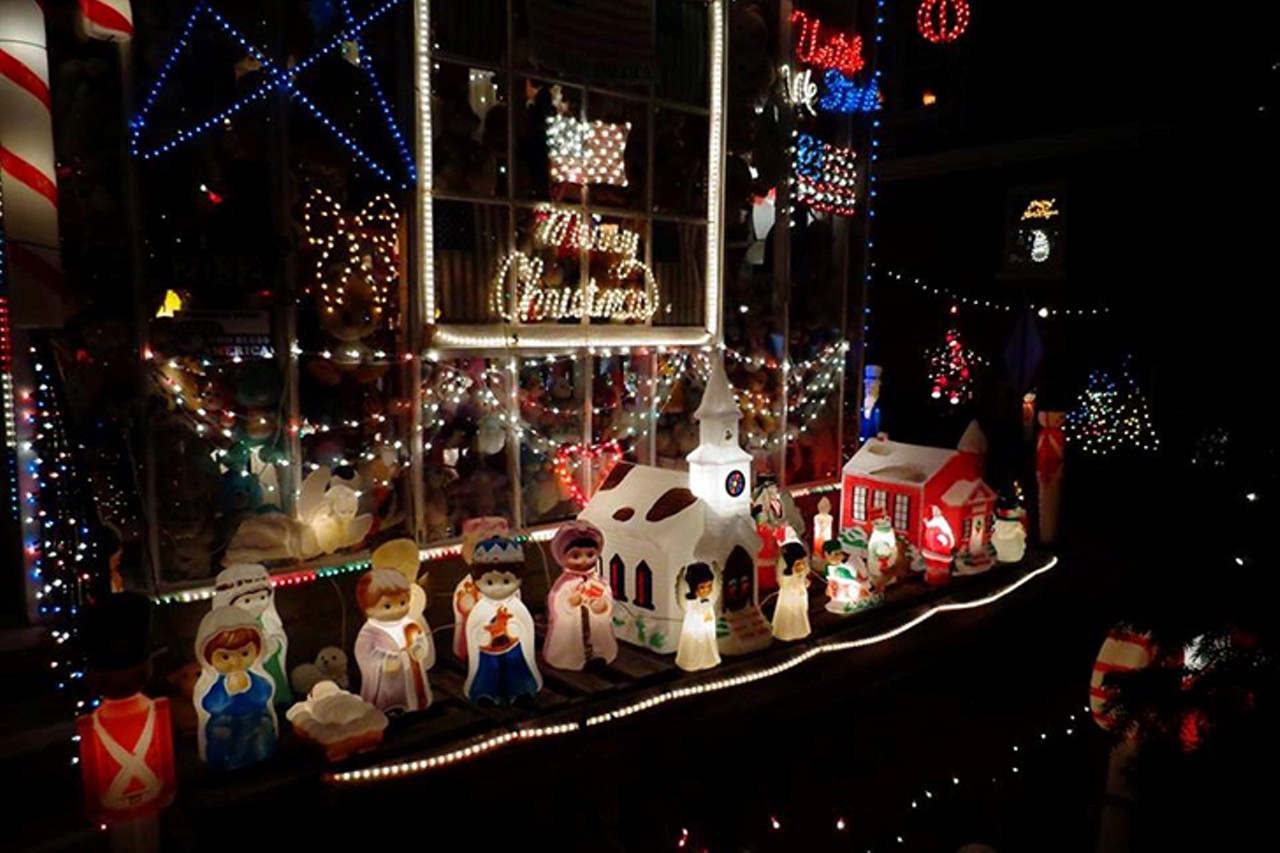 Zapf's Christmas Display in North College Hill
2032 Galbraith Road, North College Hill
Every Christmas, a slice of suburban North College Hill becomes awash in a glorious twinkling, festive glow. Zapf&#146;s Christmas Display has been lighting up the neighborhood since 1970, originally created by Bill "Santa Z" Zapf. After Bill died in 2008, his son &#151; who has the same name &#151; kept the tradition alive. Roll up to 2032 Galbraith Road and you&#146;ll be greeted by an an array of illuminated figures: reindeer, cheery snowmen, suited-up Santas and candy canes. Twinkling lights pepper trees and line the house&#146;s borders; even an iteration of&nbsp;A Christmas Story&#146;s infamous leg lamp glows in a window.
Photo via Facebook.com/ZapfsChristmasDisplay