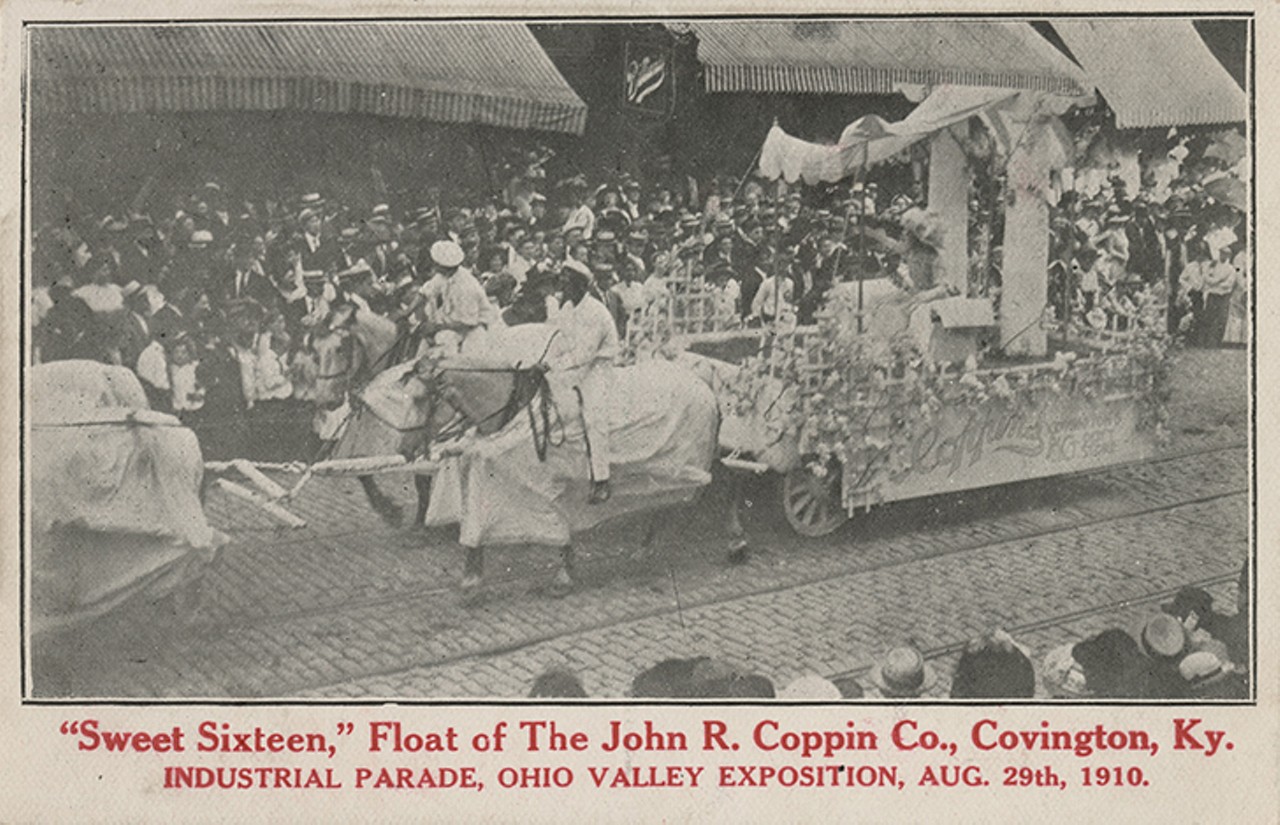 Sweet Sixteen, Float of the John R. Coppin Co., Covington, Kentucky Industrial Parade, Ohio Valley Exposition, Aug. 29, 1910
Photo: From the Collection of The Public Library of Cincinnati and Hamilton County