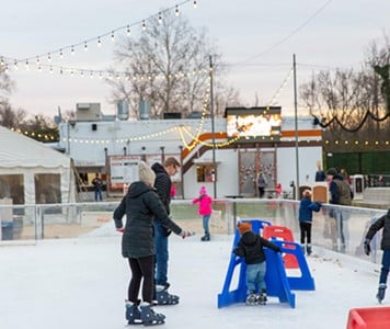 Go Ice Skating or Do Curling at Fifty West7605 Wooster Pike, Columbia TownshipFifty West Brewing Company transformed its burger bar campus into a winter wonderland for the season, complete with ice skating, curling, bonfires and more. The popular, family-friendly 40’x80’ ice skating rink this year features upgraded ice and skates. Admission is $10 per person — children under the age of 4 can skate for free — and admission includes skate rental and an hour of ice time. The rink has a timed reservation system that allows up to 70 people to skate at a time. Patrons can also rent lanes for curling (a sport where players slide stones on ice toward a target) for up to eight people for $60 an hour. Curling lane rentals are available every weekend from 8-10 p.m. Fountain Square also has its ice rink out through Feb. 19.
