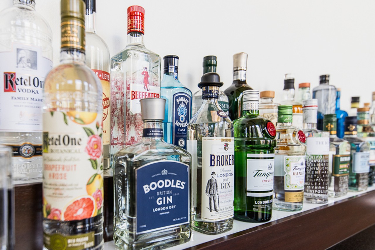 Branch and Night Drop offer a variety of liquors including a wide selection of gins.