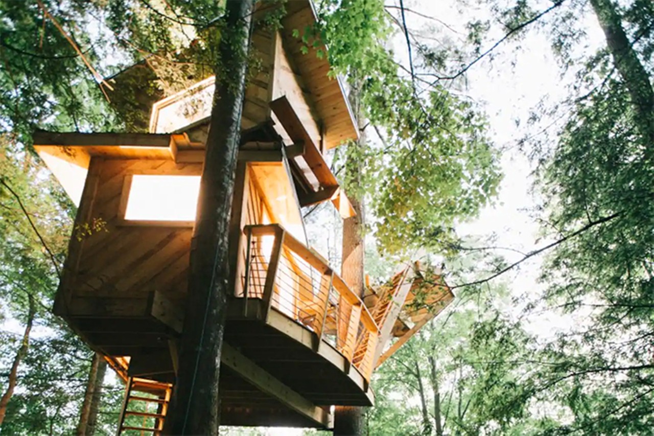 This Epic Red River Gorge Treehouse Requires a 120-Stair Climb Through the Forest