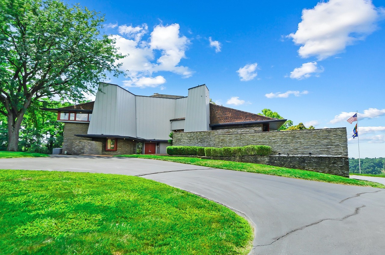This Over 5,000 Square Foot Mid Century Modern Home in Delhi Township is For Sale For Under $1 Million