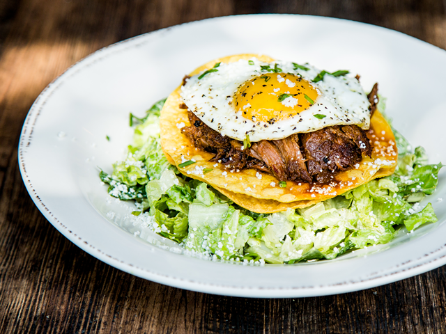 Skip the tacos at Bakersfield and order the short rib tostada instead.