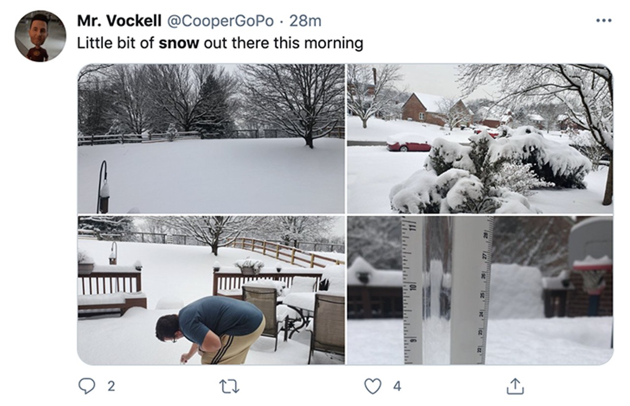 Twitter Presents: What "1-3 Inches of Snow" Looks Like in Cincinnati