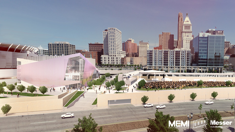 Renderings for the proposed music venue at The Banks - MEMI