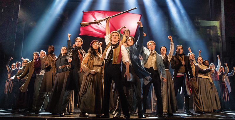 The touring Broadway production of "Les Misérables" performing "One Day More." - Matthew Murphy