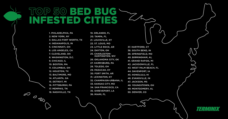 Cincinnati is the Fifth Worst City in America for Bed Bugs