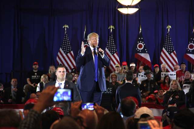 Donald Trump at a 2016 rally in West Chester - Nick Swartsell