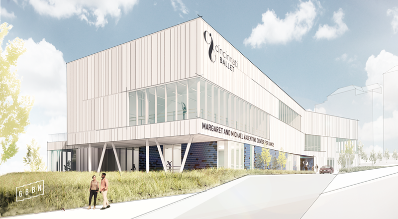 Rendering for the Margaret and Michael Valentine Center for Dance - GBBN/Provided by Cincinnati Ballet
