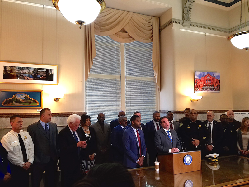 Mayor John Cranley at a news conference proposing bias training for new city employees - Photo: Nick Swartsell