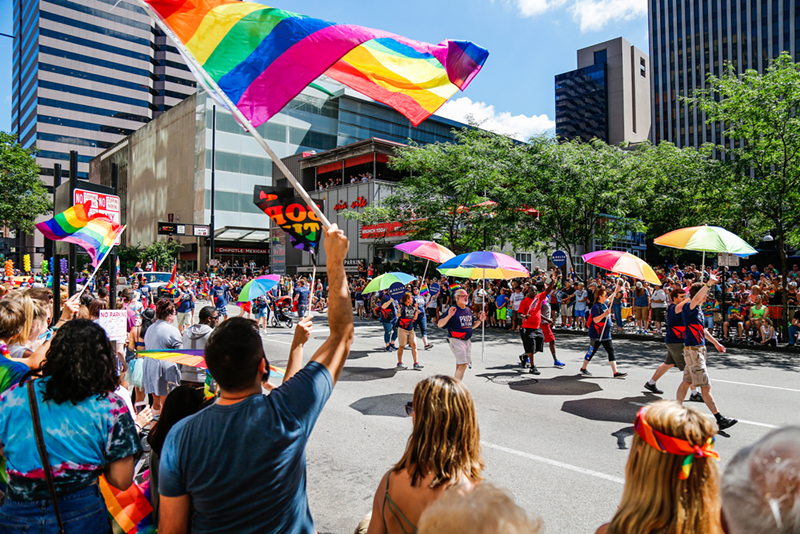 Later this month, Cincinnati's PRIDE parade will take the streets (pictured is 2017's PRIDE). But, this week, our neighbor's across the river will celebrate their own take. - Hailey Bollinger