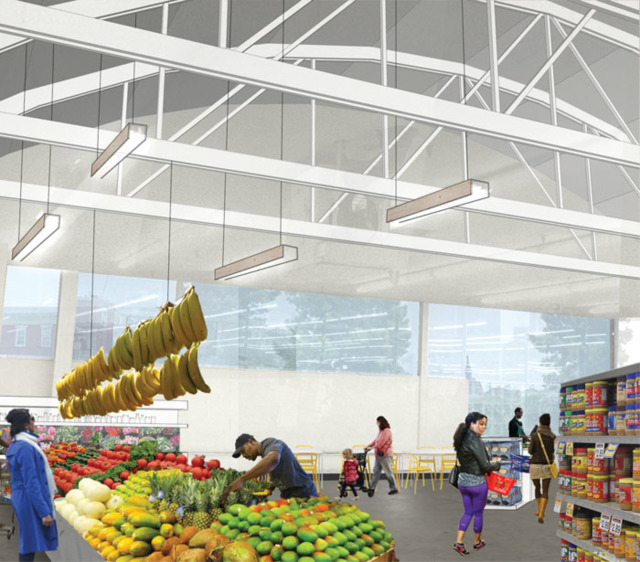 An early rendering of the proposed Apple Street Market - Photo: Provided