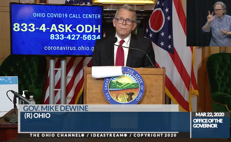 Ohio Gov. Mike DeWine - Photo: Screengrab from press conference
