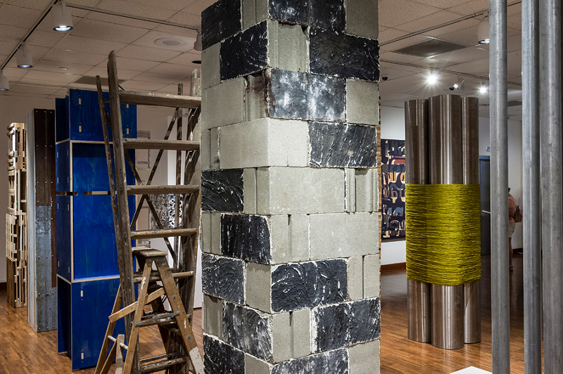 DPMT7’s “Stela #13” consists of stacked cinder blocks. - Photo: Tony Walsh