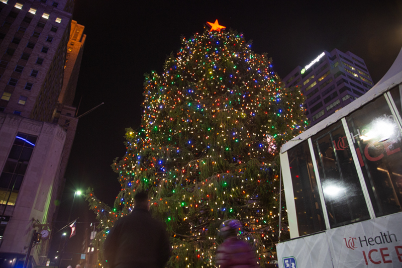 The Christmas tree at Downtown's Fountain Square - Photo: Vincent DiFrancesco