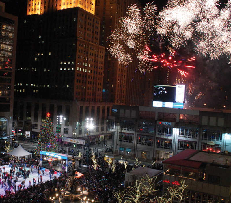 New Year's Eve on Fountain Square