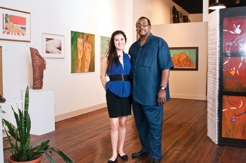 Art Beyond Boundaries Gallery Director Jymi Bolden (right) and Assistant Director Karina Sibata