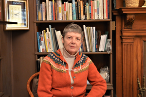 Dr. Ellen O. Bierhorst in her home. - Katie Griffith