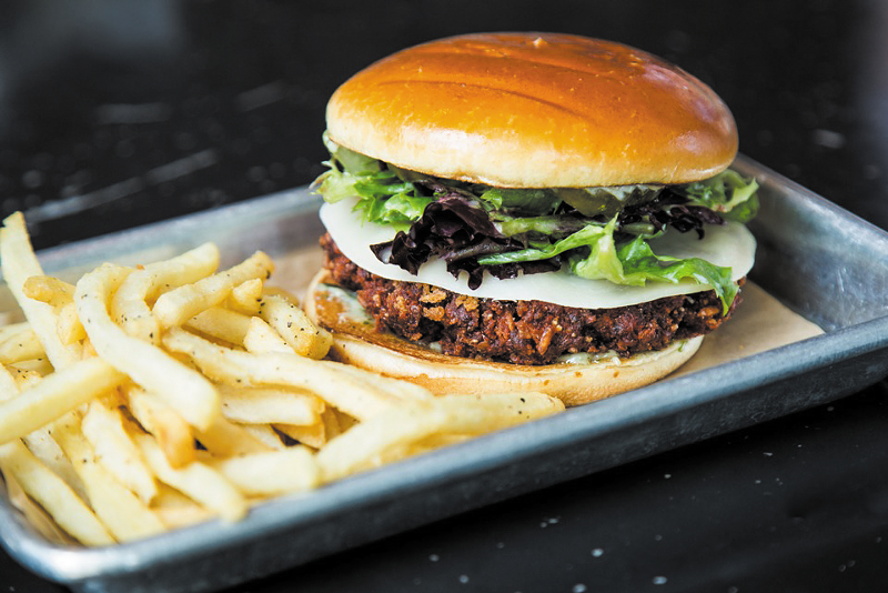 Krueger's Tavern veggie burger - PHOTO: HAILEY BOLLINGER