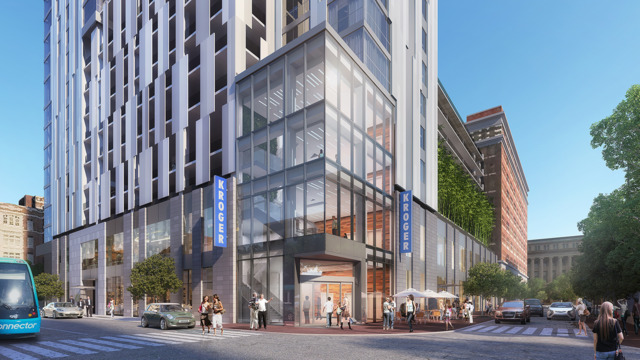 The coming Kroger location at Central Parkway and Walnut Street in downtown Cincinnati - Kroger