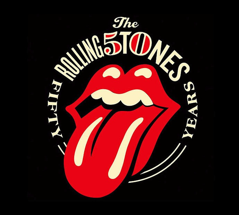 Rolling Stones 50th Anniversary Logo By Shepard Fairey