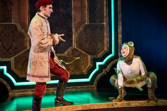 Left to right: Patrick Earl Phillips as Prince Ivan and Brooke Steele as Vasilisa in Ensemble Theatre Company's “The Frog Princess." - Ryan Kurtz