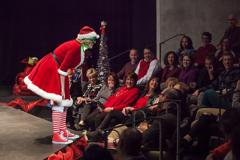Santa with her Foster's lager - Photo: Provided by Cincinnati Shakespeare Company