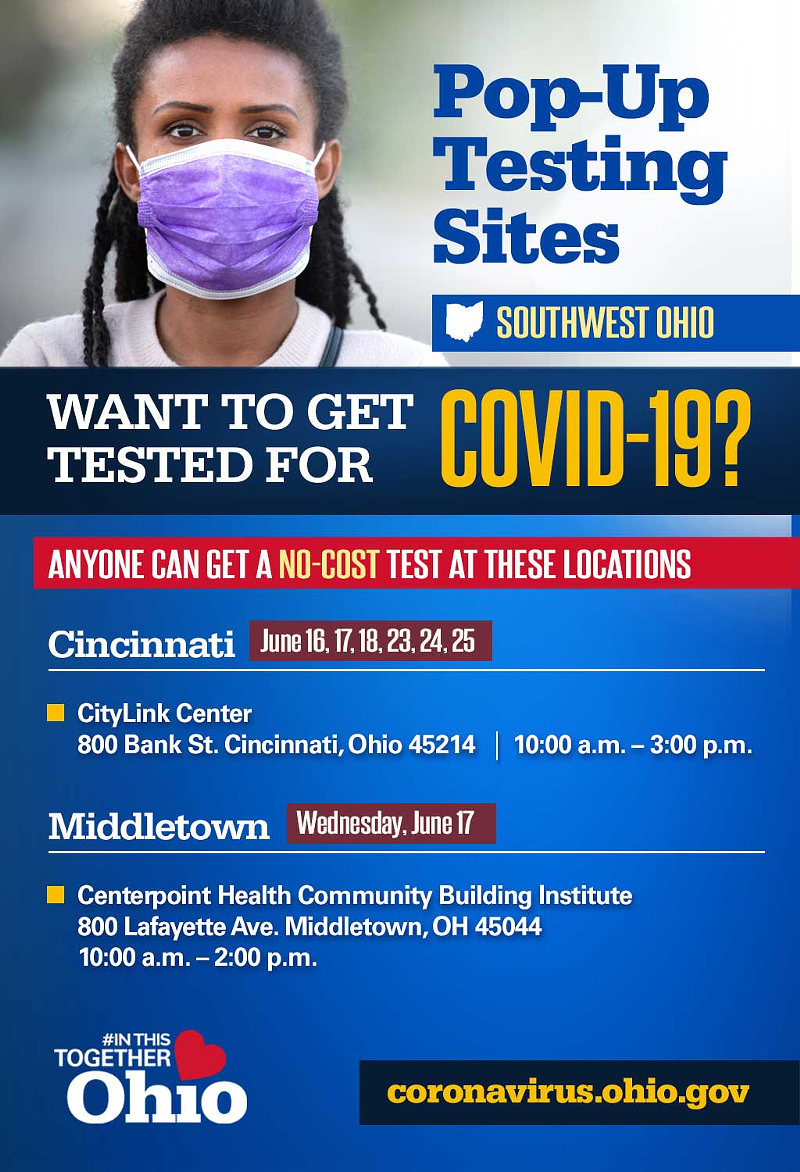 Free COVID-19 Pop-Up Testing Site Now Open at CityLink Center in the West End
