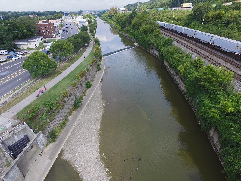 An aerial view of the Mill Creek near Salway Park. - Provided by the Mill Creek Alliance