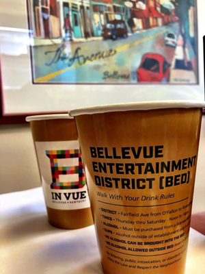 Bellevue Entertainment District cup - Photo via Facebook.com/ShopBellevueKY
