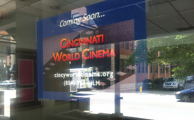 Sign at the entrance to the old Movies/Cincinnati Shakespeare downtown site. - PHOTO: Provided