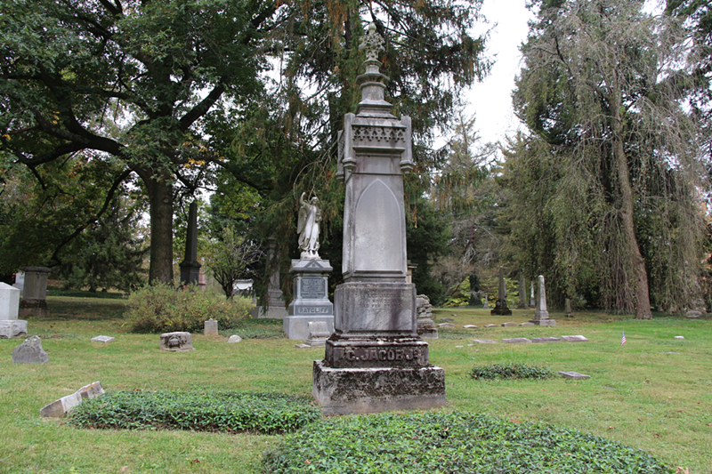 Charles Jacob, Jr.'s grave in Spring Grove Cemetery (Sec. 52, Lot 180, Grave 7.) - Photo: Michael D. Morgan