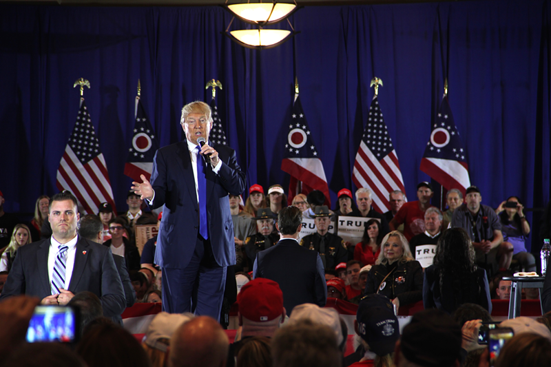 Then-presidential candidate Donald Trump at a campaign rally in West Chester in March, 2016 - Nick Swartsell