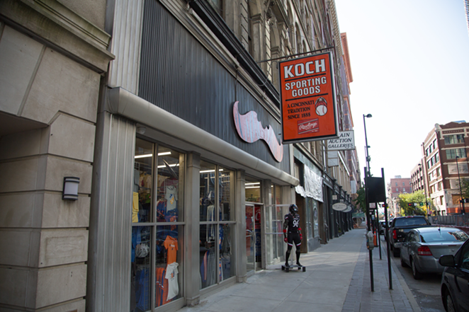 Existing Fourth Street stores Koch Sporting Goods and Main Street Auctions - Photo: Vincent DiFrancesco