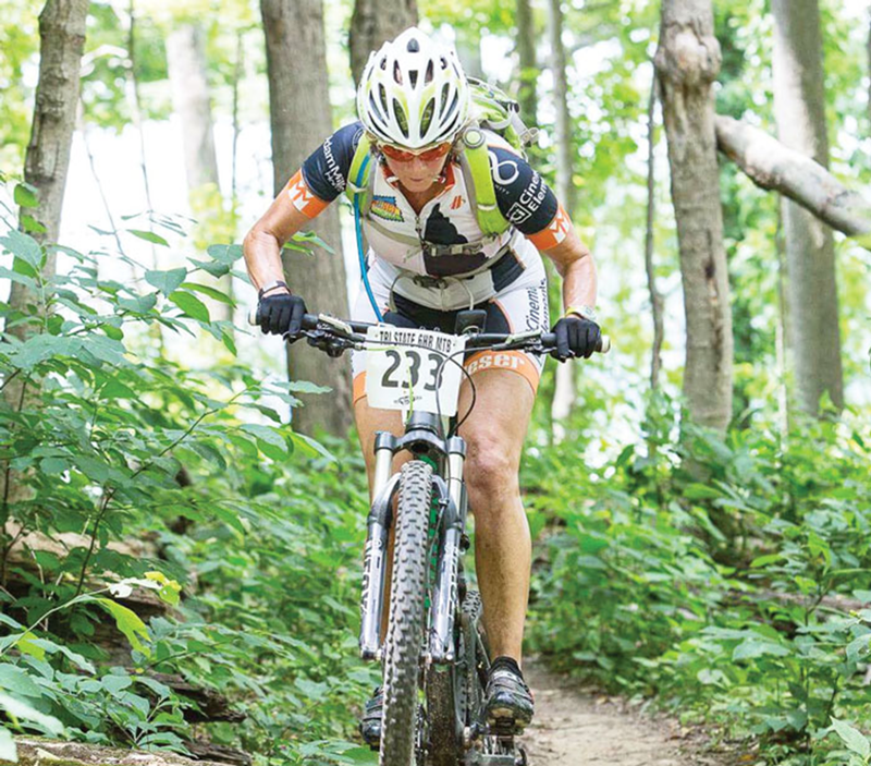 Olivia Birkenhauer racing at East Fork State Park in 2014.