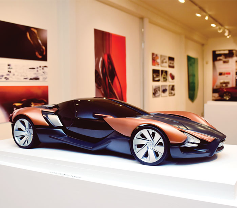 'Art Driven at 506' features car-related works in an unsuspecting gallery space.