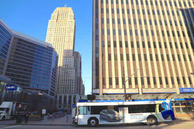 A Metro bus near Government Square downtown - Nick Swartsell