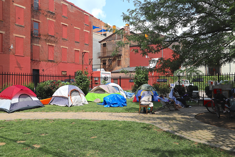Tent City on 13th Street in Over-the-Rhine - Nick Swartsell