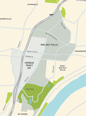 Walnut Hills and its southwest quadrant, where Kenton Street is. - Tom Carlton