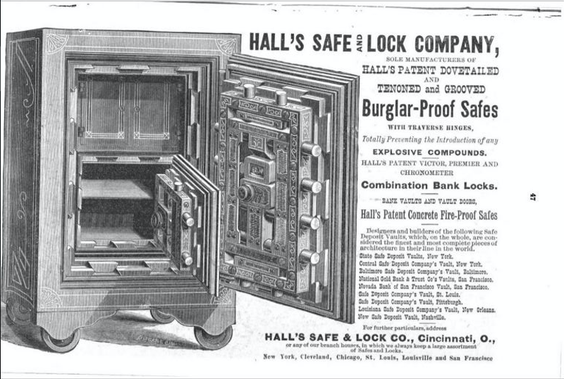 An ad for Hall's Safe and Lock Co. - Photo: Provided