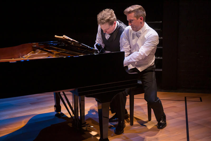 Ted (Jefferson McDonald) and Richard (Matthew McGloin) in Cincinnati Playhouse in the Park’s production of "2 Pianos, 4 Hands". - MIKKI SCHAFFNER