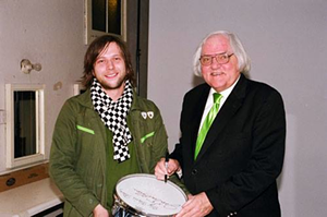 Patrick Keeler (Greenhornes, Raconteurs, Afghan Whigs) and Cincy Jazz Hall of Famer John Von Ohlen in 2005 - PHOTO: CITYBEAT ARCHIVE