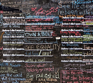Candy Chang, "Before I Die" (detail), 2011 - Image courtesy of the artist
