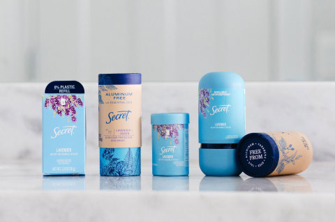 Secret's new refillable antiperspirant and paperboard deodorant - Photo: Business Wire