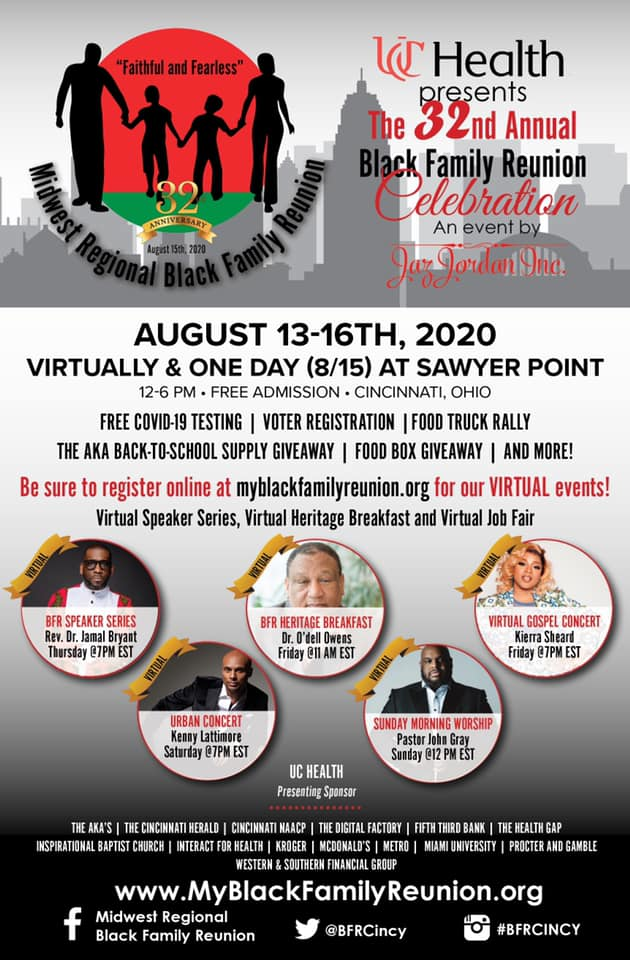 Cincinnati's 32nd-Annual Black Family Reunion Blends In-Person and Virtual Events at Sawyer Point and Online