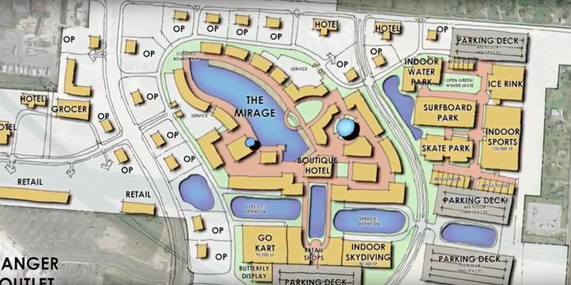A map of the 350-acre Planet Oasis campus - Photo: YouTube